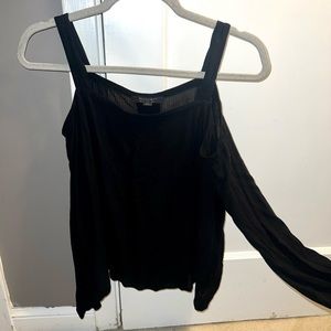 Size 6, fits Small- AllSaints Womens open shoulder long sleeve top
